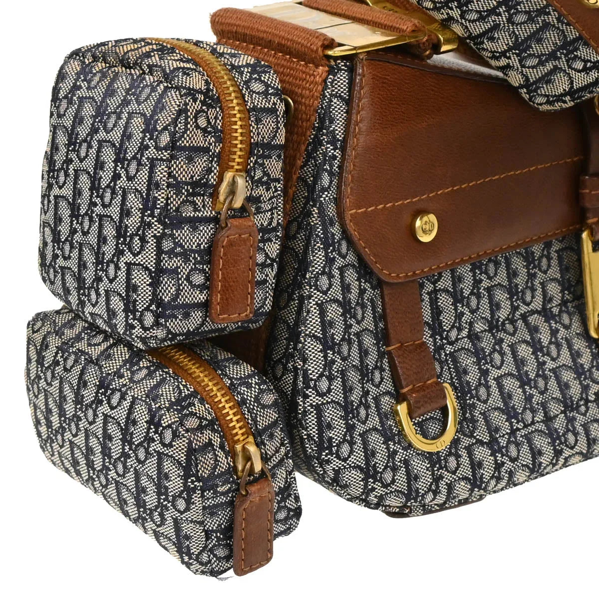 Christian Dior 2002 Navy Trotter Street Chic Columbus Shoulder Bag