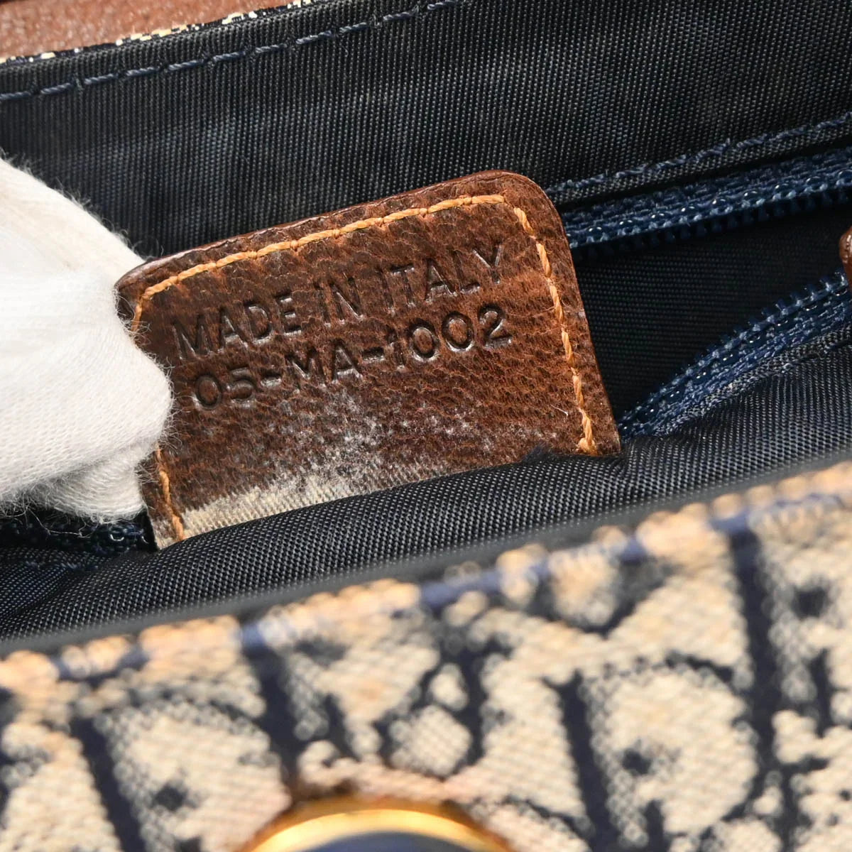 Christian Dior 2002 Navy Trotter Street Chic Columbus Shoulder Bag