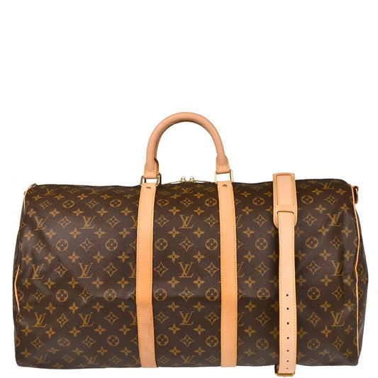 Louis Vuitton 2007 Monogram Keepall Bandouliere 55 Duffle Bag M41414