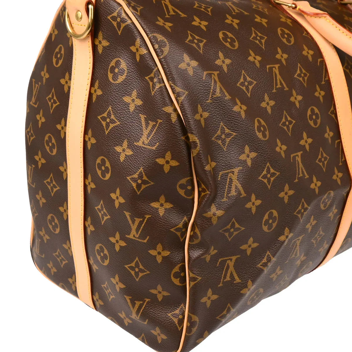 Louis Vuitton 2007 Monogram Keepall Bandouliere 55 Duffle Bag M41414