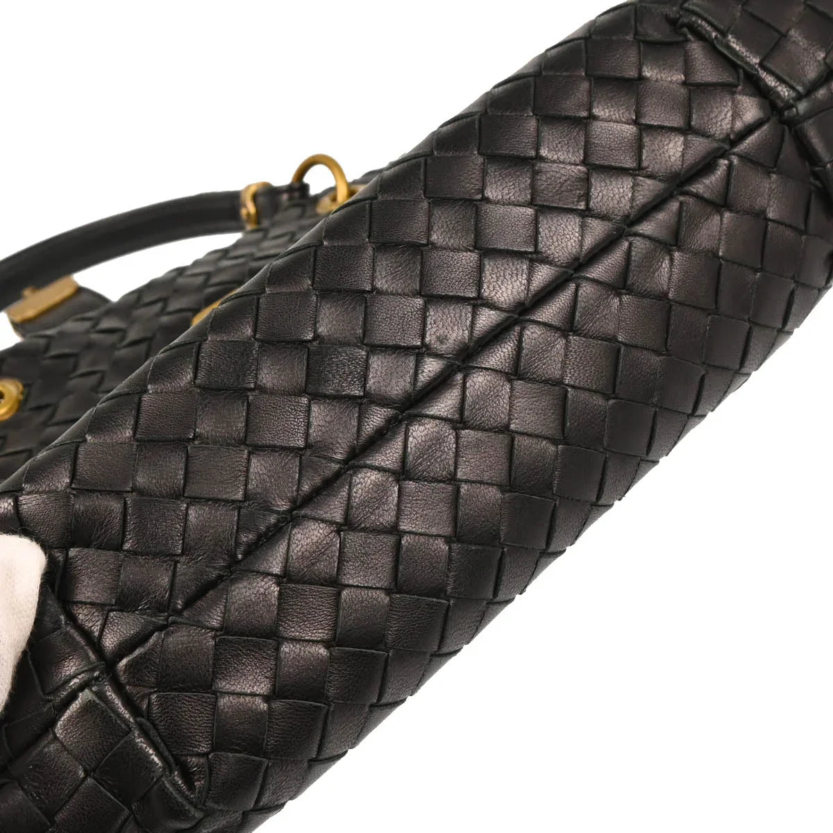 Bottega Veneta Black Intrecciato Capri Tote Handbag