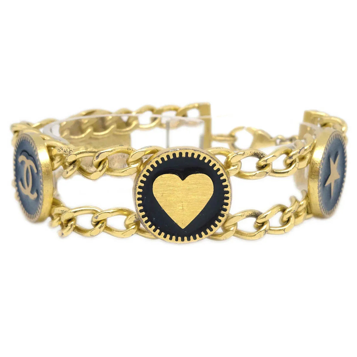 Chanel Bracelet Gold Black 01P
