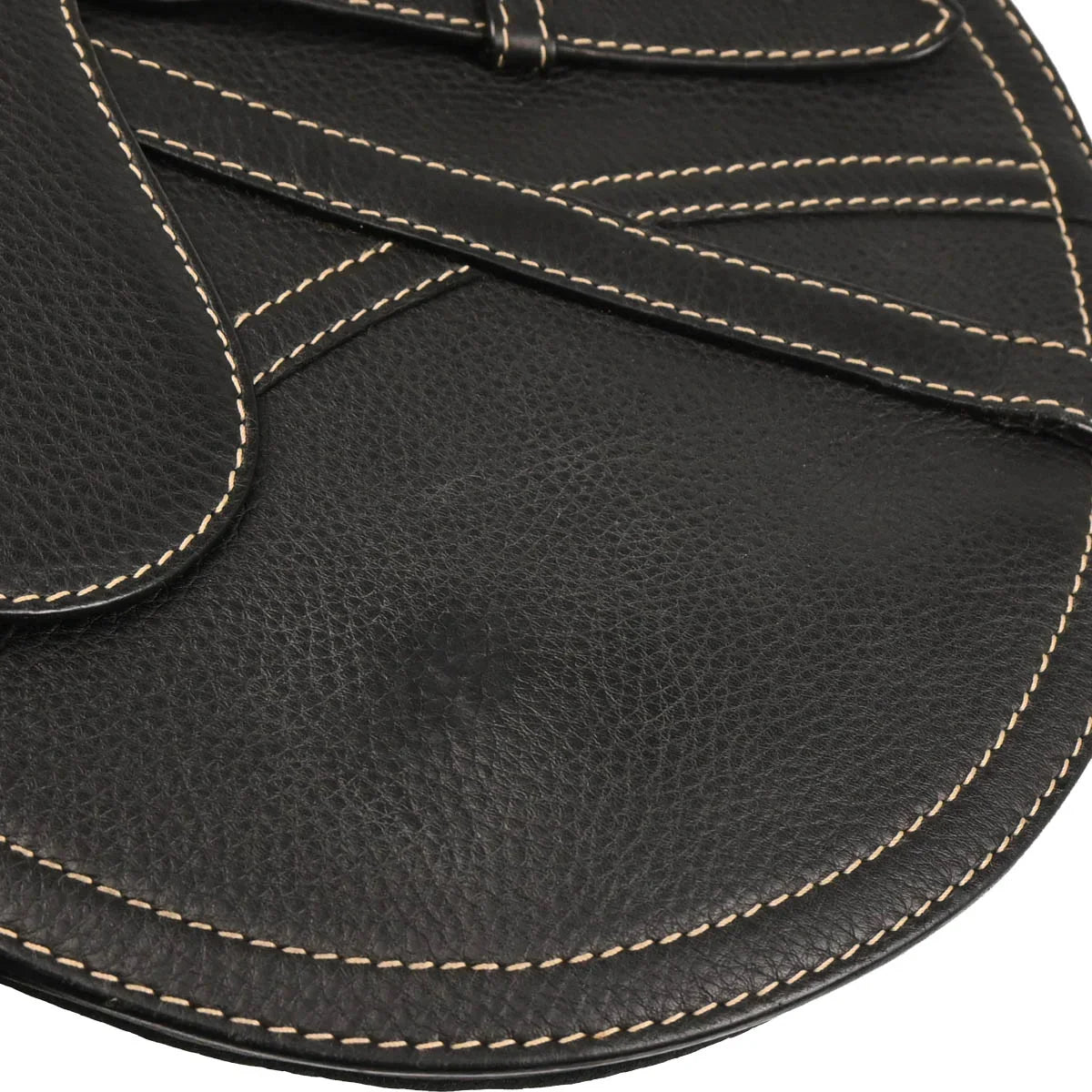 Christian Dior 2002 Black Leather Saddle Shoulder Bag