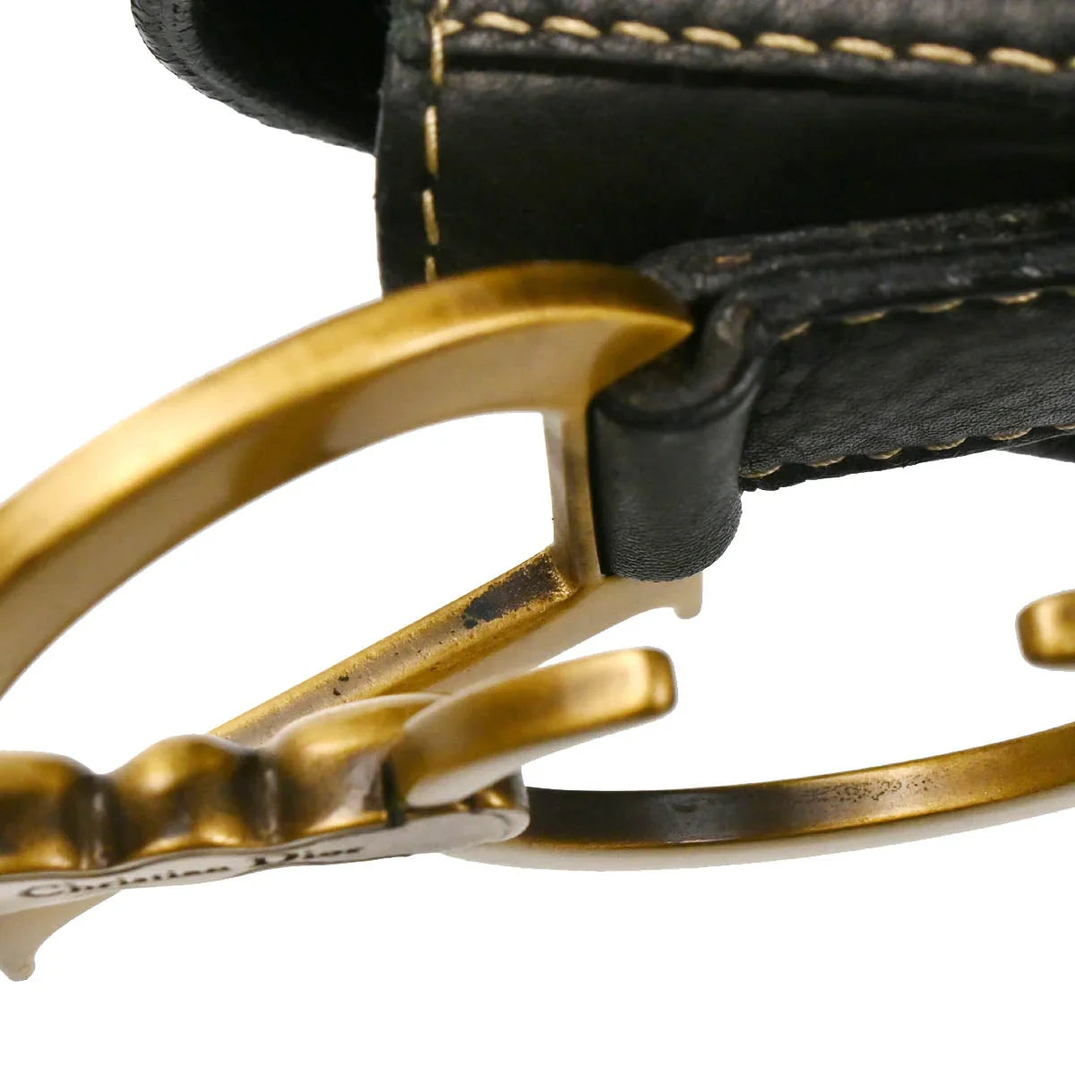 Christian Dior 2002 Black Leather Saddle Shoulder Bag