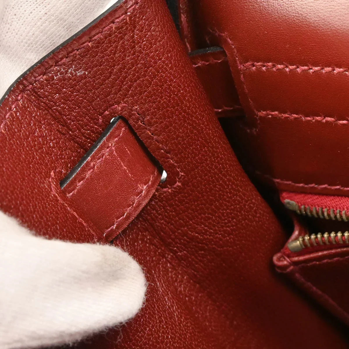 Hermes 1999 Rouge H Box Calf Kelly 32 Retourne Handbag