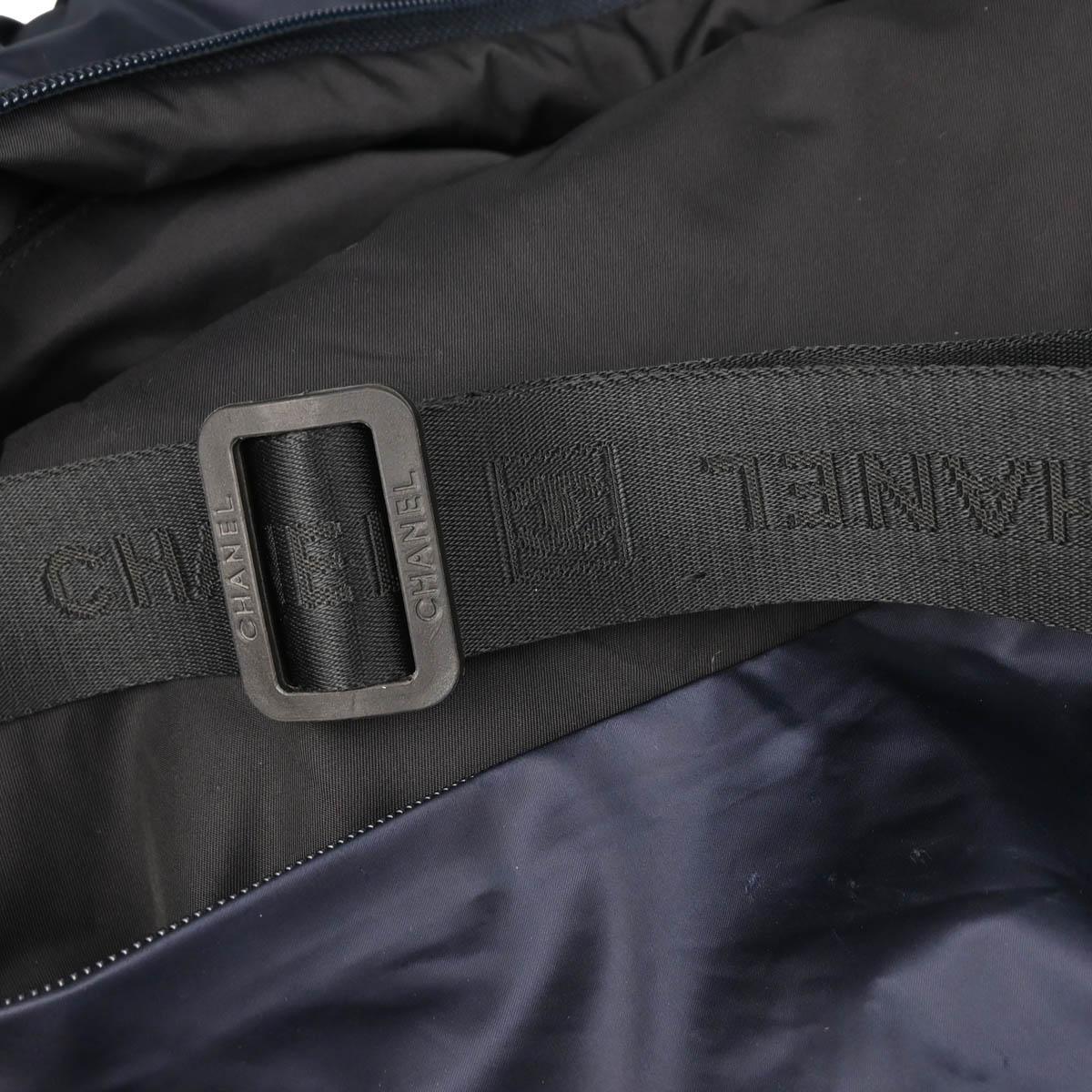 Chanel 2004-2005 Navy Nylon Sport Line Duffle Handbag