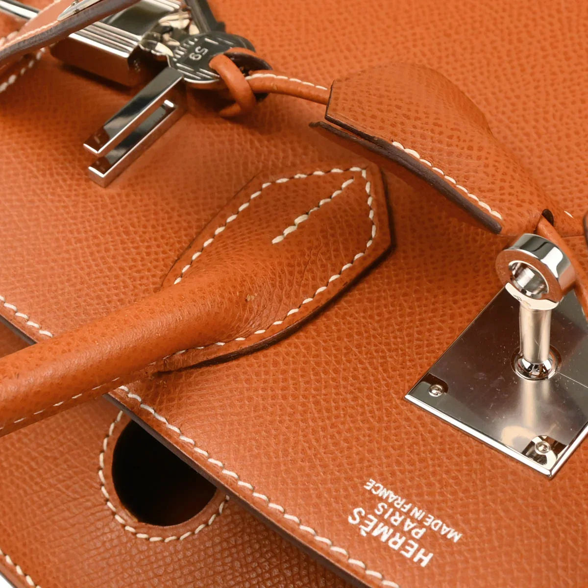 Hermes 2005 Cognac Epsom Birkin 30 Handbag