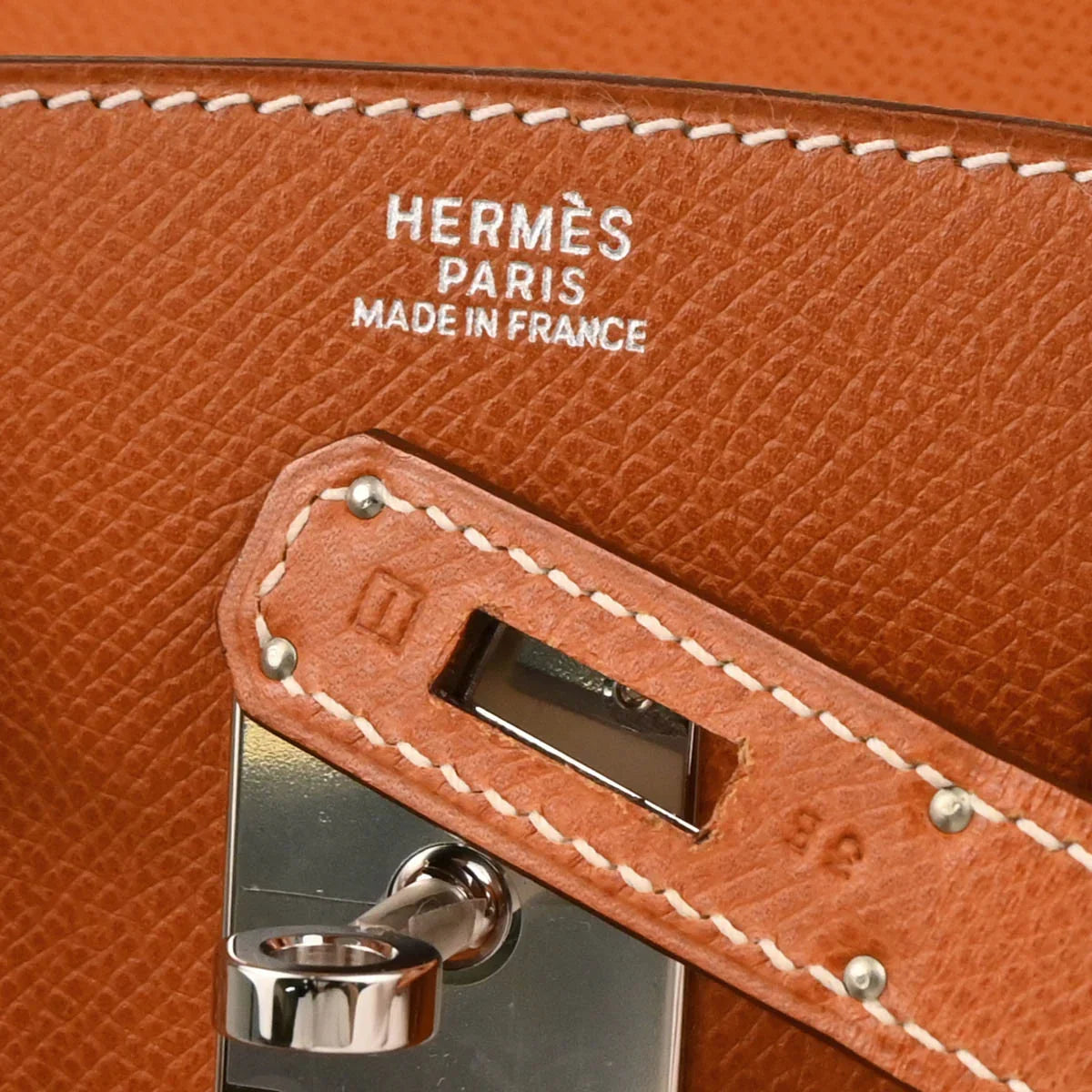 Hermes 2005 Cognac Epsom Birkin 30 Handbag