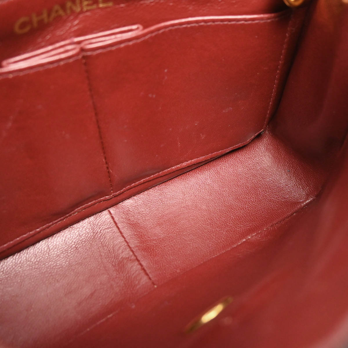 Chanel 1989-1991 Black Lambskin Classic Square Flap Shoulder Bag