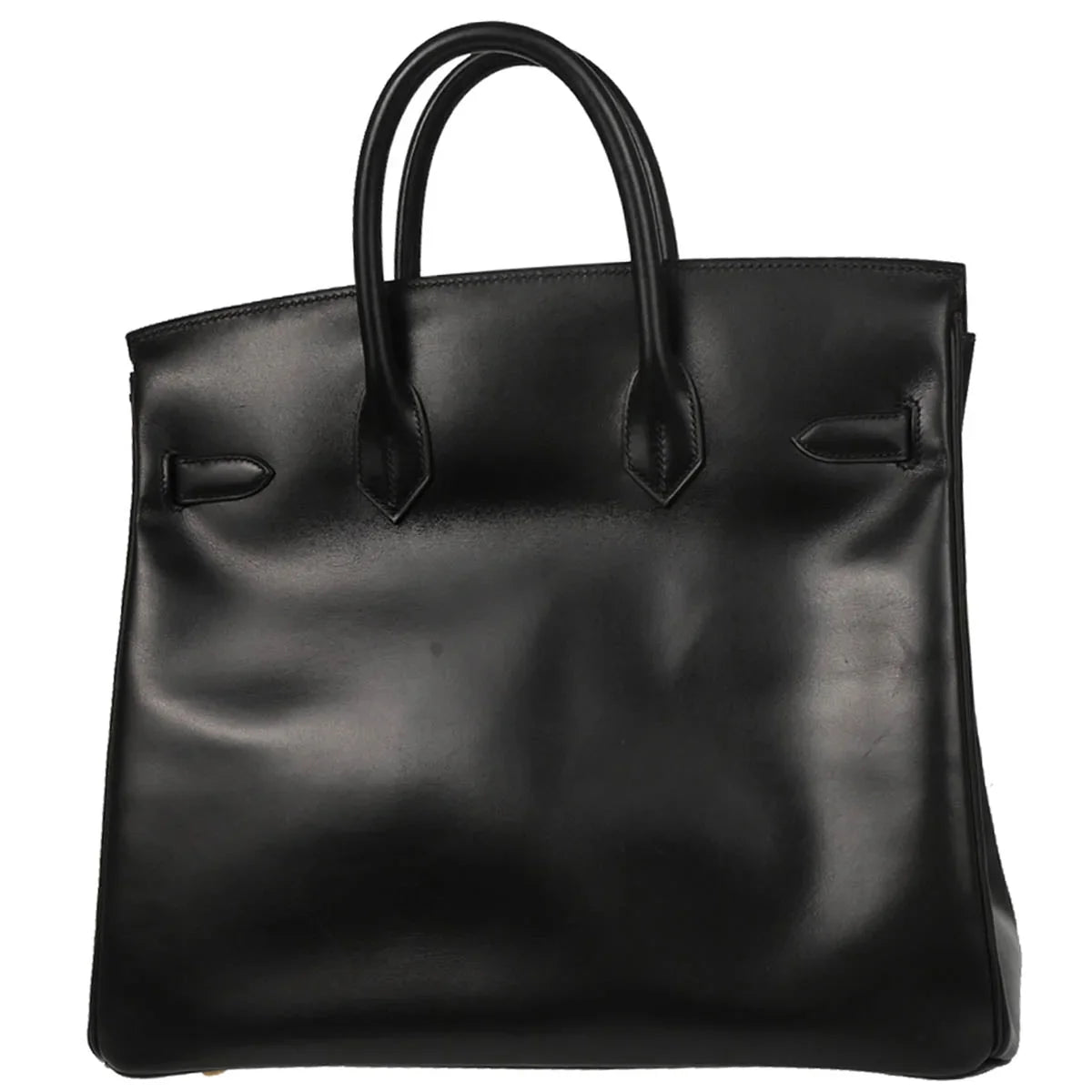 Hermes 1997 Black Box Calf Haut a Courroies 32 Handbag