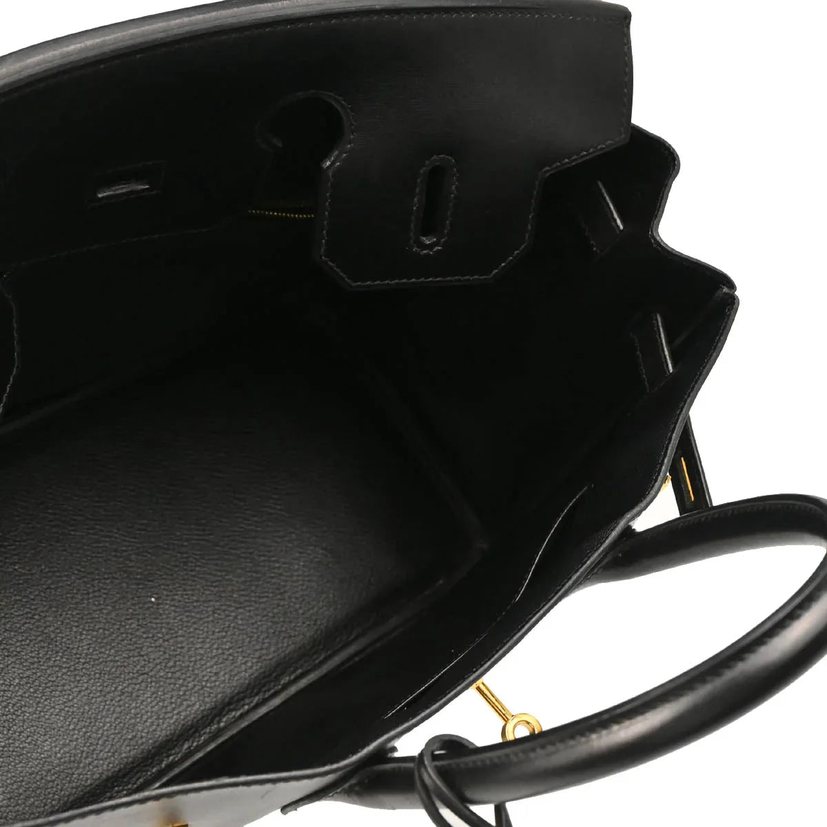 Hermes 1997 Black Box Calf Haut a Courroies 32 Handbag
