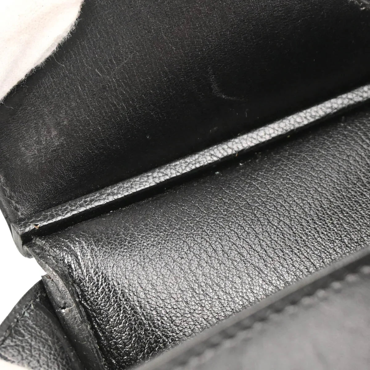 Hermes 1997 Black Box Calf Haut a Courroies 32 Handbag