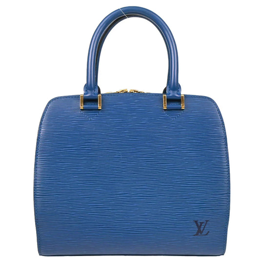Louis Vuitton 1998 Blue Epi Pont Neuf Handbag M52055