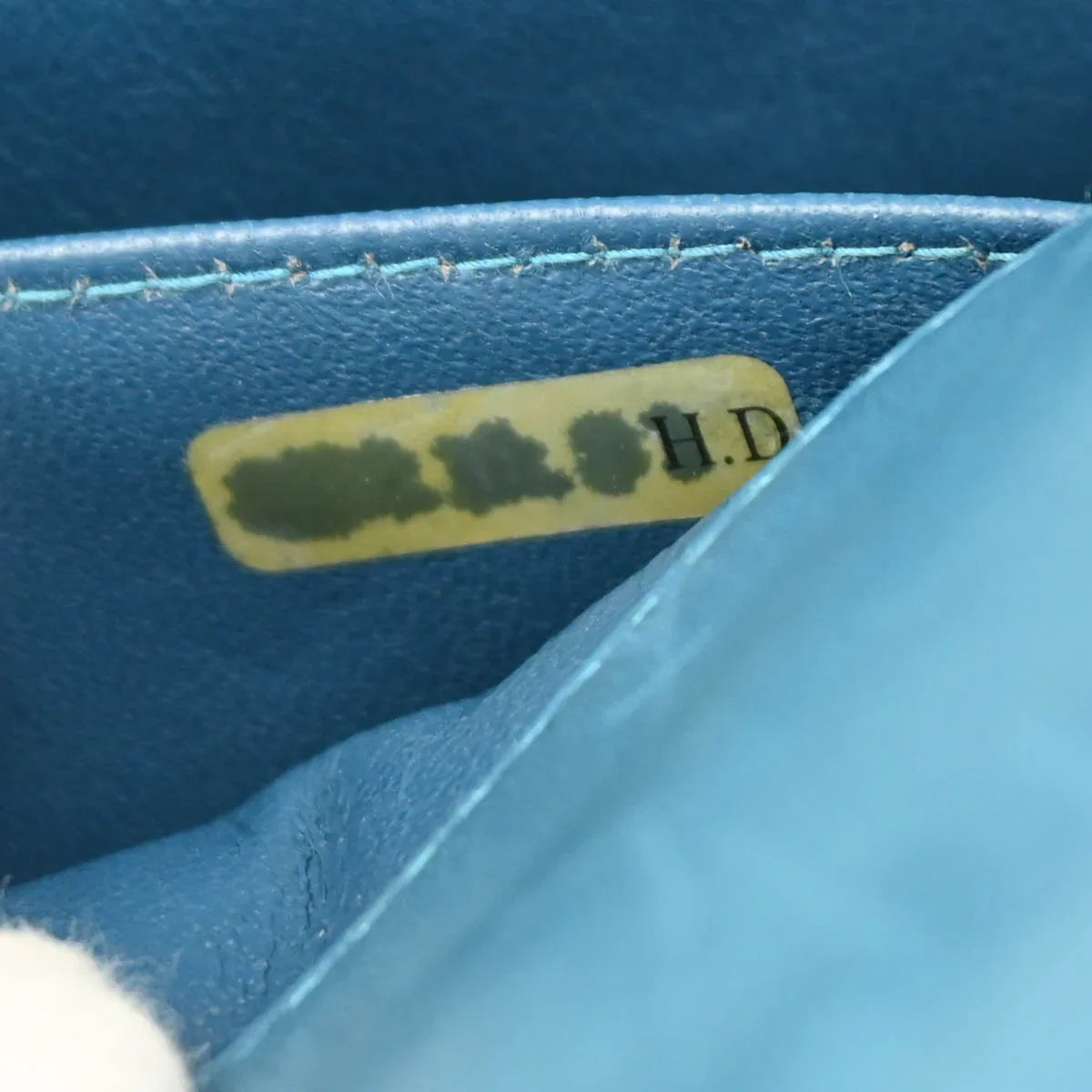 Chanel 2001-2003 Blue Tweed East West Shoulder Bag