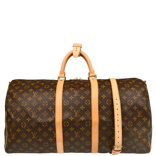Louis Vuitton 2004 Monogram Keepall Bandouliere 55 Duffle Bag M41414