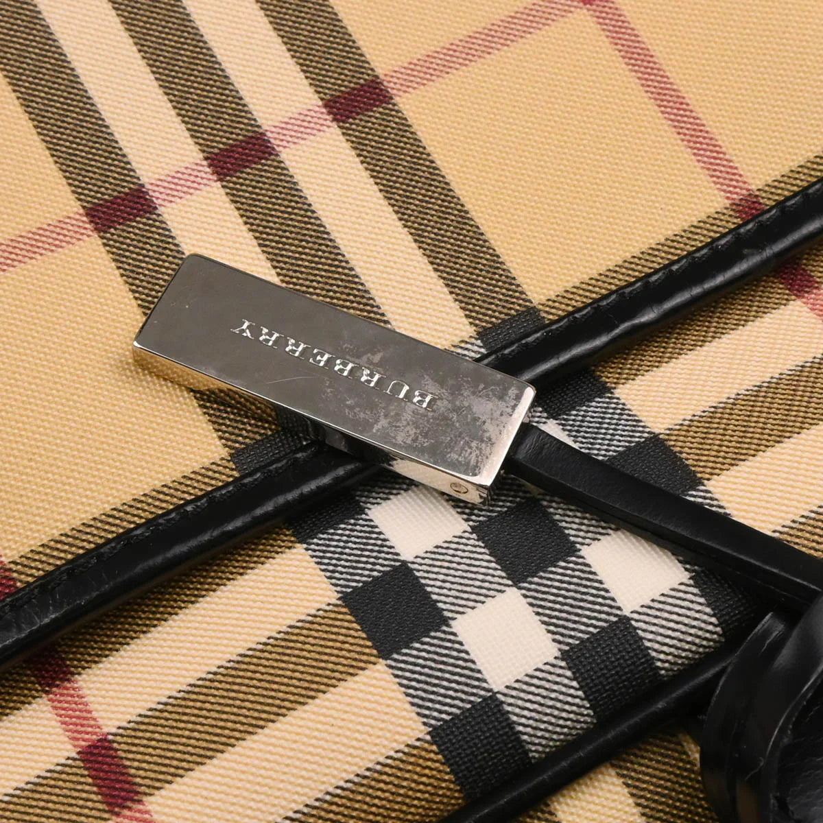 Burberry Beige Burberry Check Duffle Handbag
