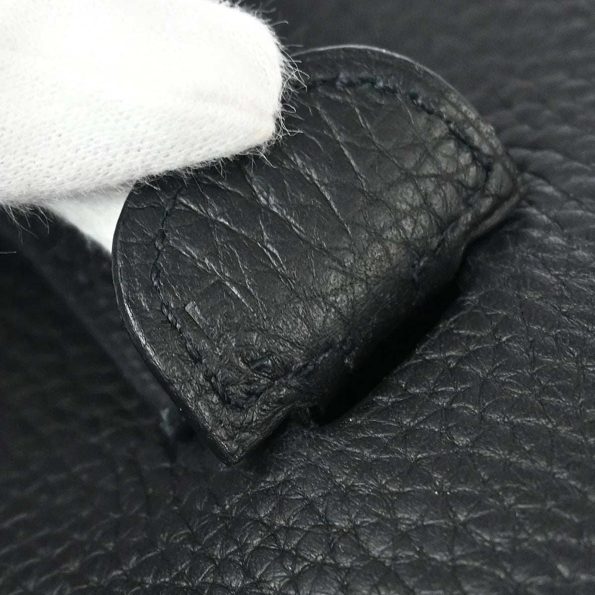 Hermes 2006 Black Taurillon Clemence Evelyne 2 PM Shoulder Bag
