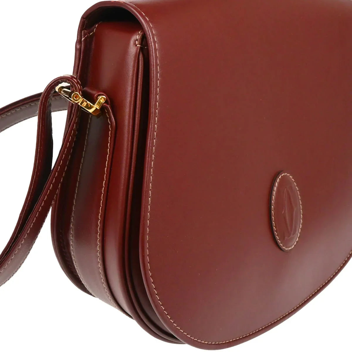 Cartier Bordeaux Leather Must de Cartier Shoulder Bag