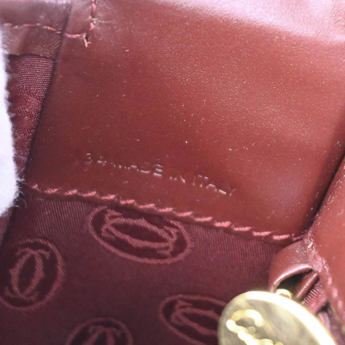 Cartier Bordeaux Leather Must de Cartier Shoulder Bag