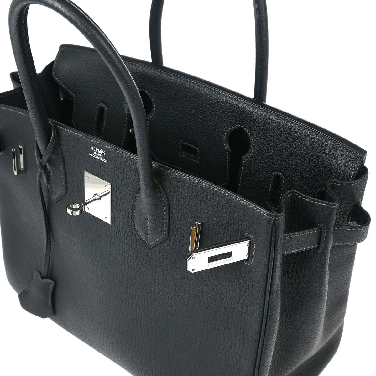 Hermes 2004 Graphite Fjord Birkin 30 Handbag