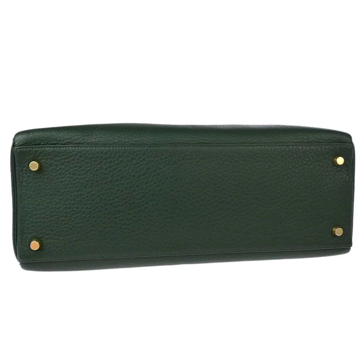 Hermes 2003 Vert Fonce Taurillon Clemence Kelly 35 Retourne 2way Shoulder Handbag