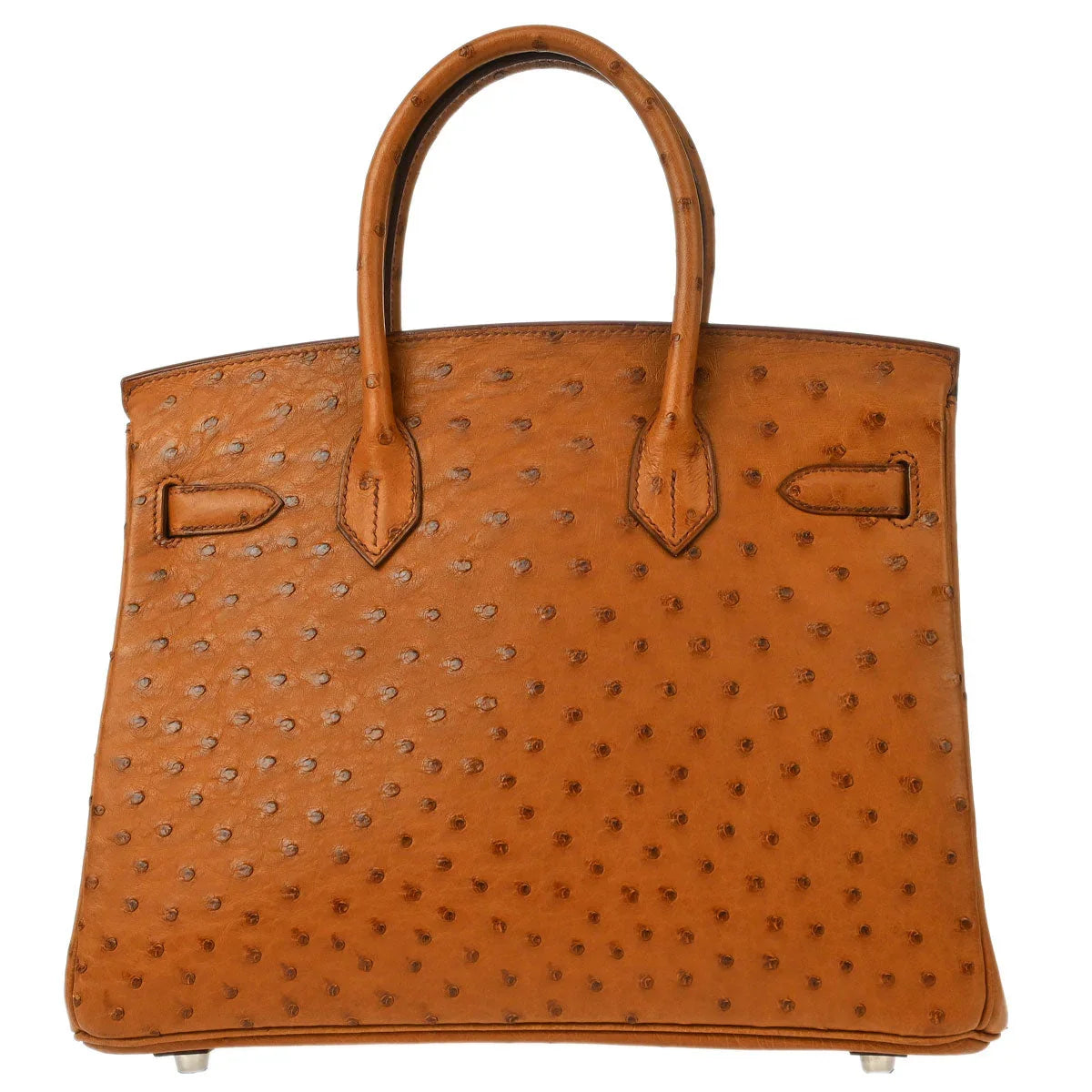 Hermes * 2007 Cognac Ostrich Birkin 30 Handbag