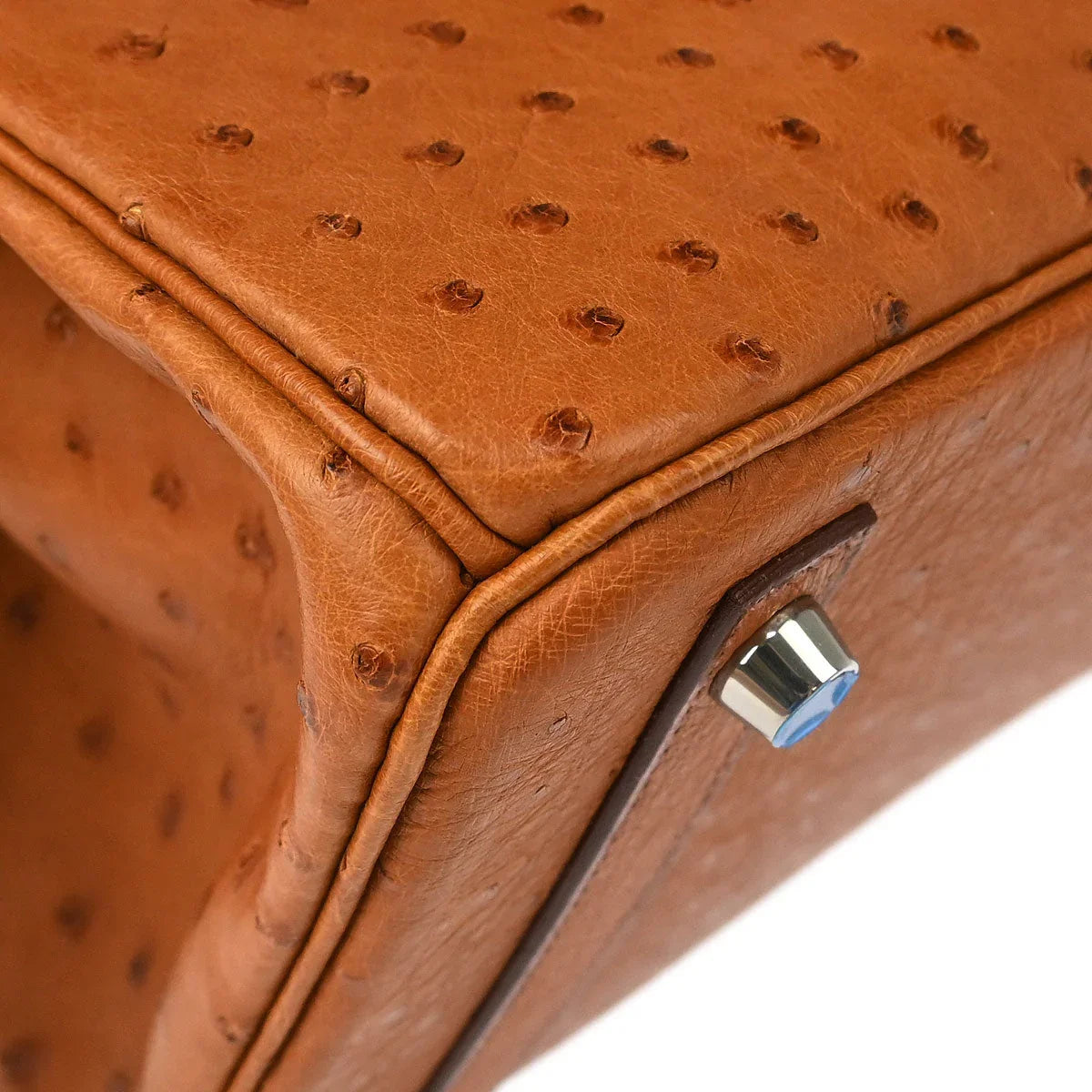 Hermes * 2007 Cognac Ostrich Birkin 30 Handbag