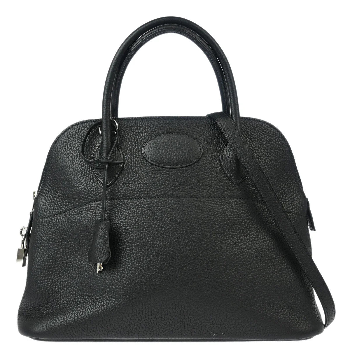 Hermes 2005 Black Taurillon Clemence Bolide 31 2way Handbag