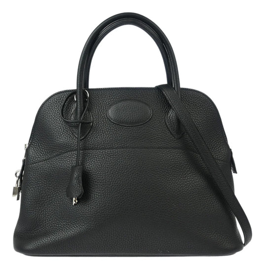 Hermes 2005 Black Taurillon Clemence Bolide 31 2way Handbag