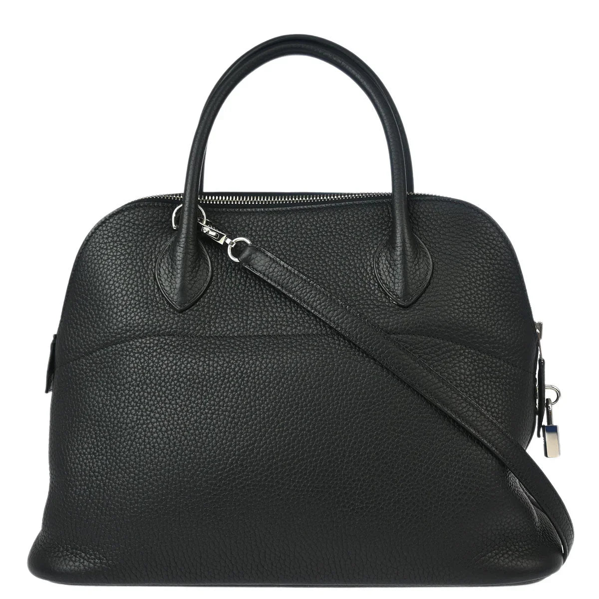 Hermes 2005 Black Taurillon Clemence Bolide 31 2way Handbag