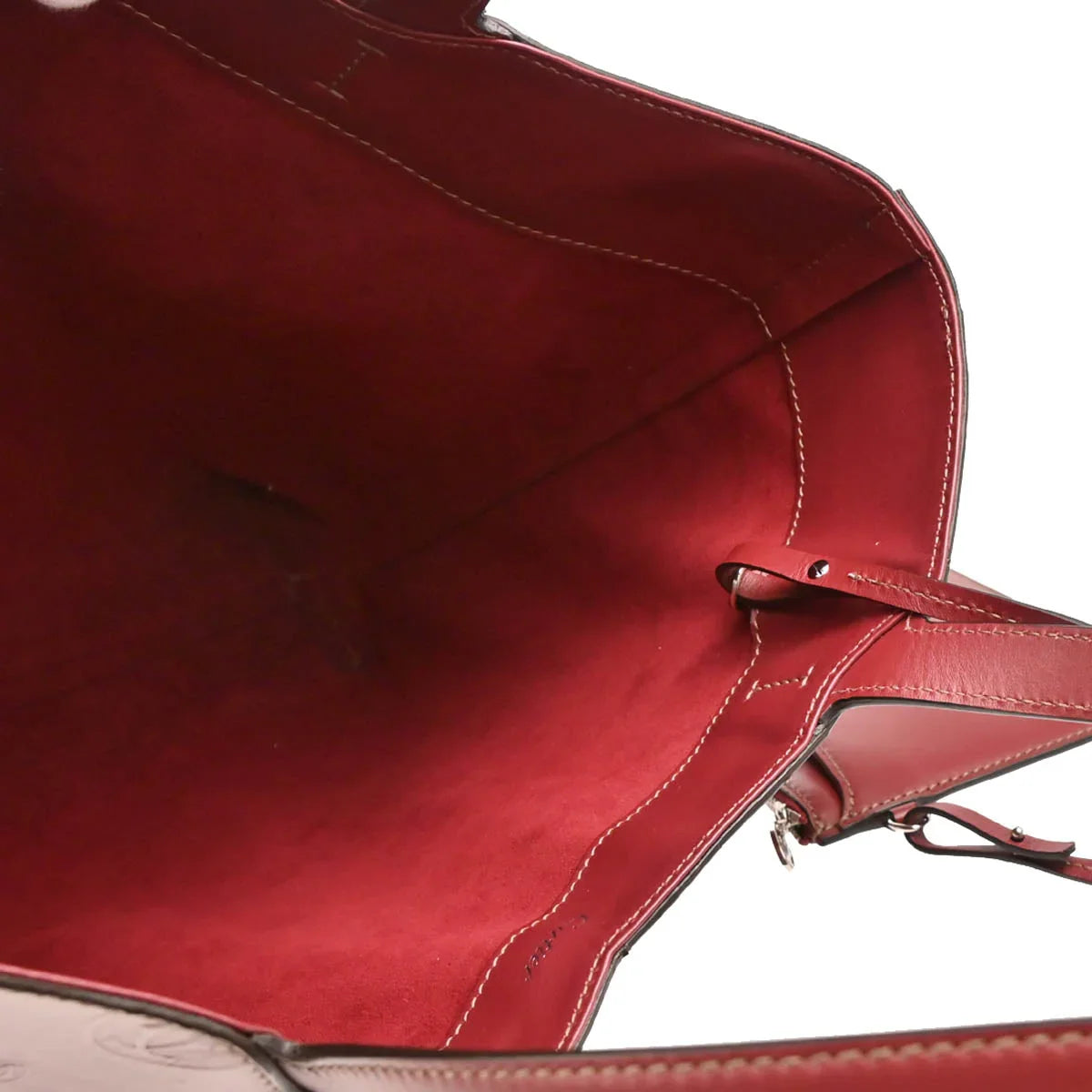 Cartier Bordeaux Leather Happy Birthday Tote Handbag