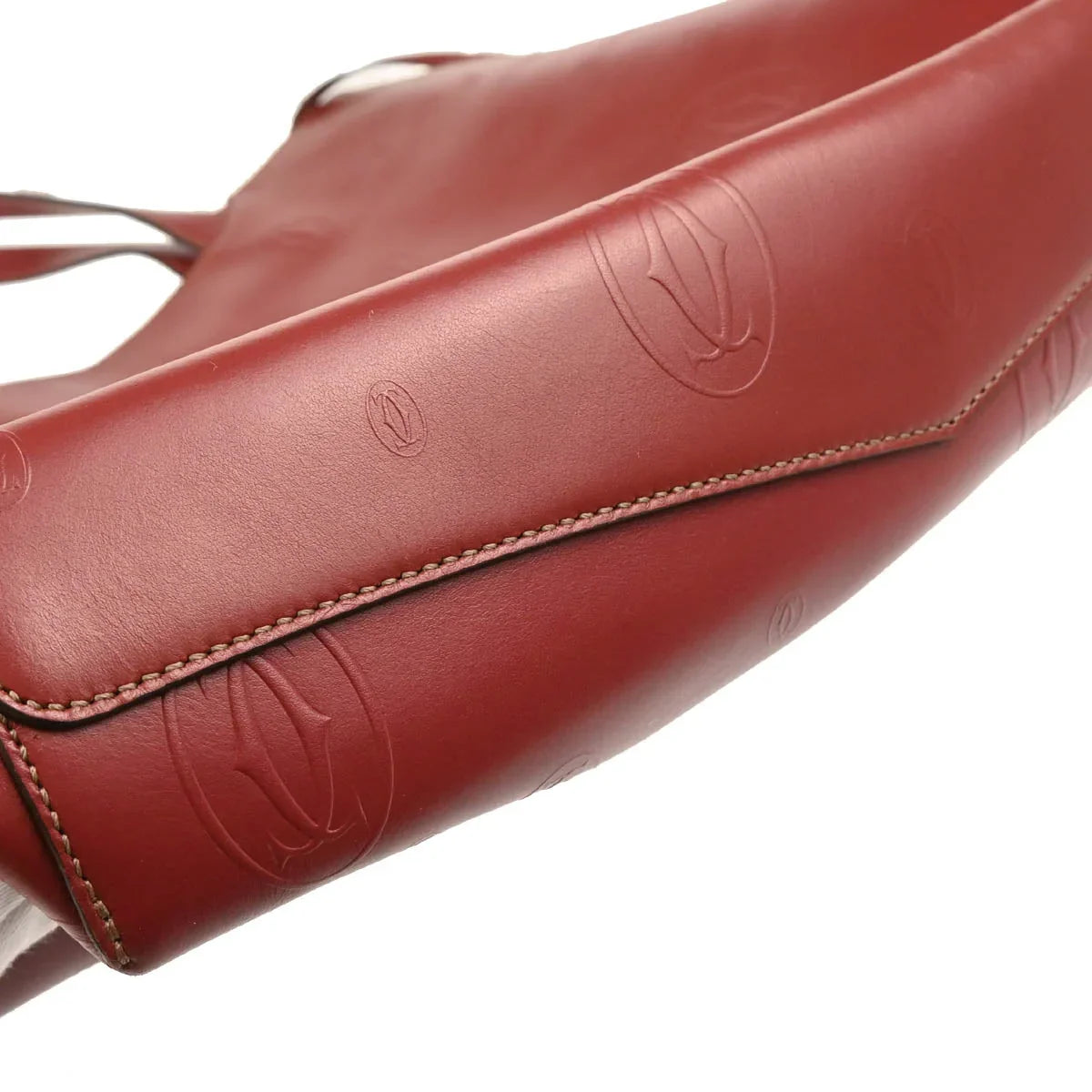 Cartier Bordeaux Leather Happy Birthday Tote Handbag