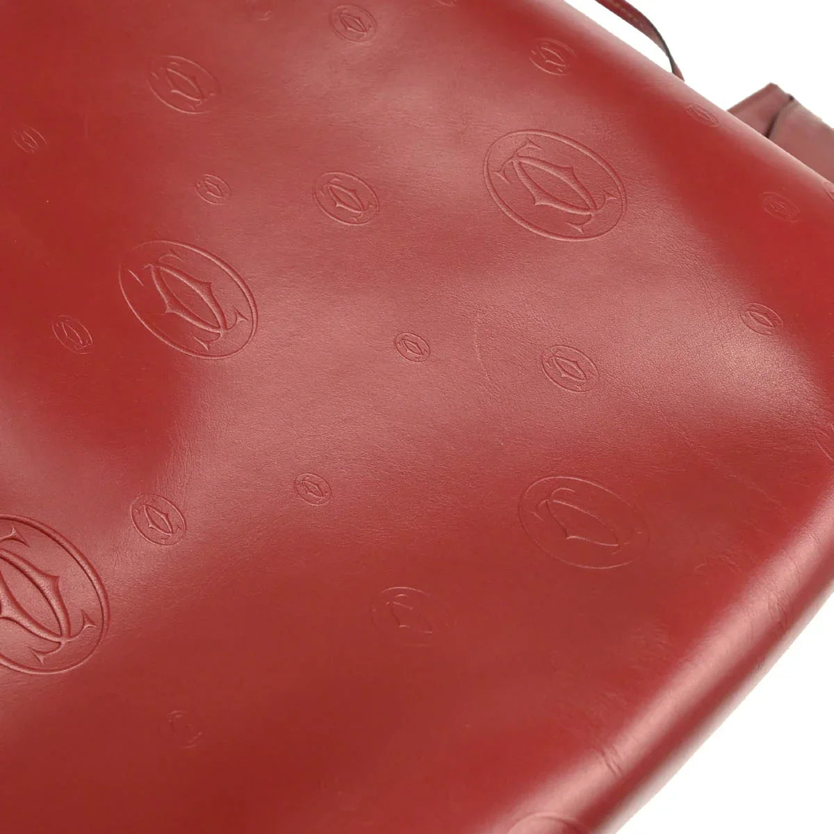 Cartier Bordeaux Leather Happy Birthday Tote Handbag