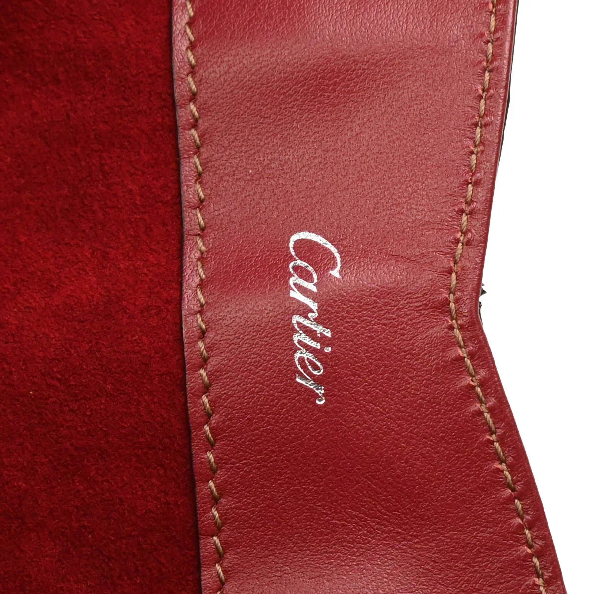 Cartier Bordeaux Leather Happy Birthday Tote Handbag