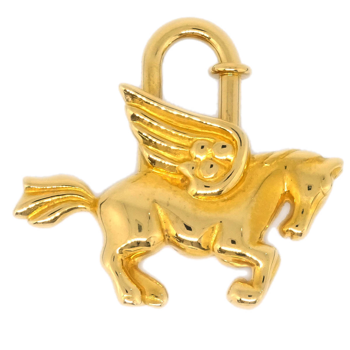 Hermes 1993 Le Cheval Pegasus Cadena Gold Small Good