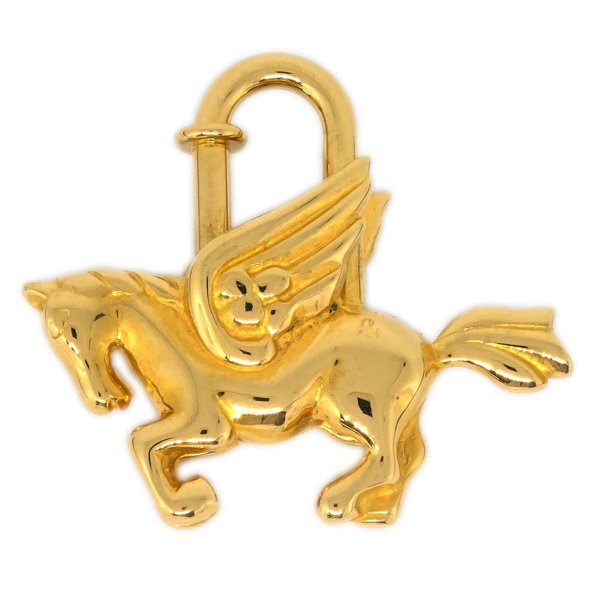 Hermes 1993 Le Cheval Pegasus Cadena Gold Small Good