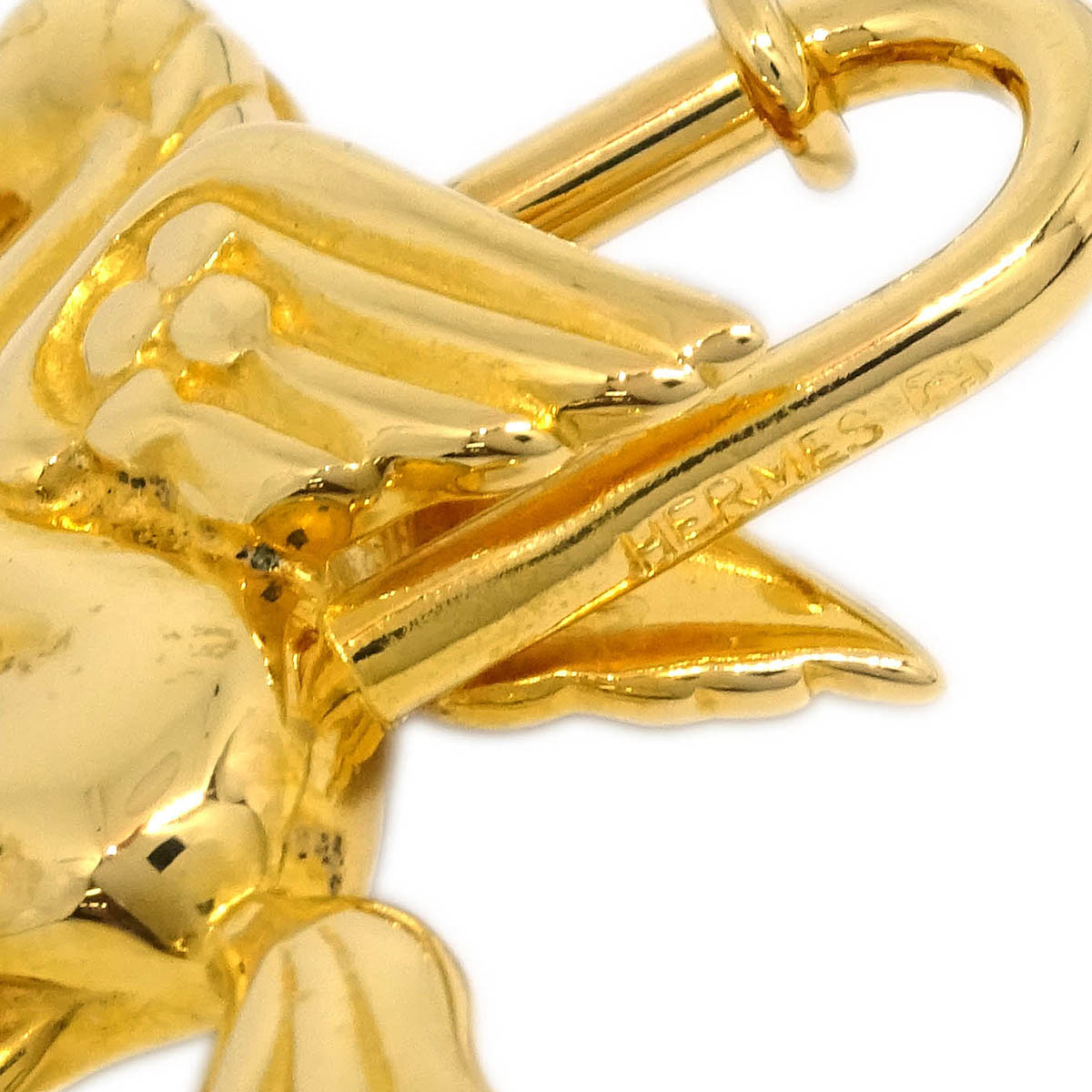 Hermes 1993 Le Cheval Pegasus Cadena Gold Small Good
