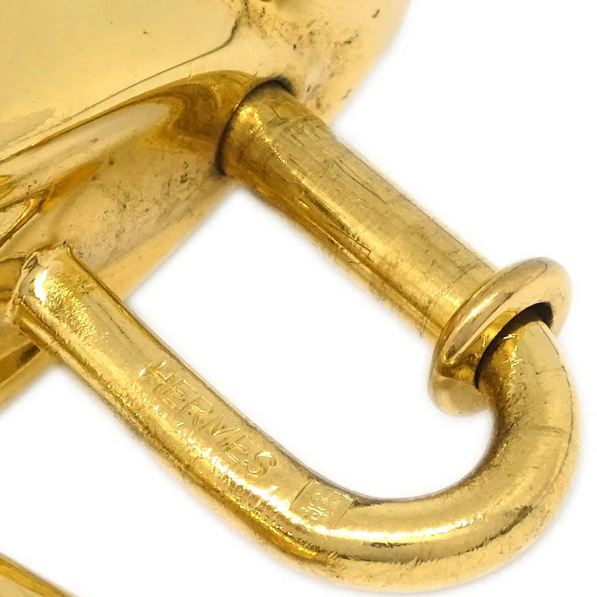 Hermes Pelican Motif 1992 Limited Cadena Padlock Gold Bag Charm