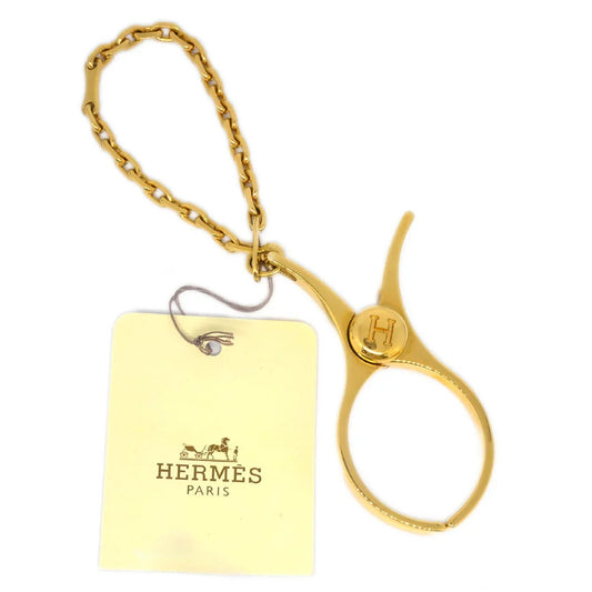 Hermes Filou Glove Holder Clip Gold Small Good