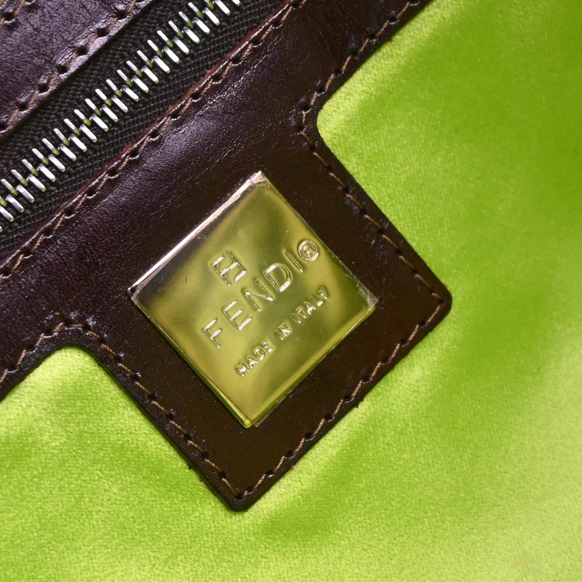 Fendi 1990-2000s Navy Denim Baguette Handbag