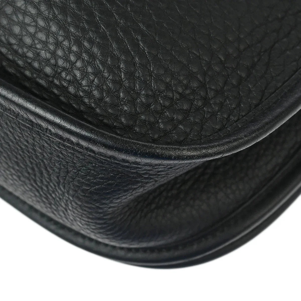 Hermes 2006 Black Taurillon Clemence Evelyne 2 PM Shoulder Bag