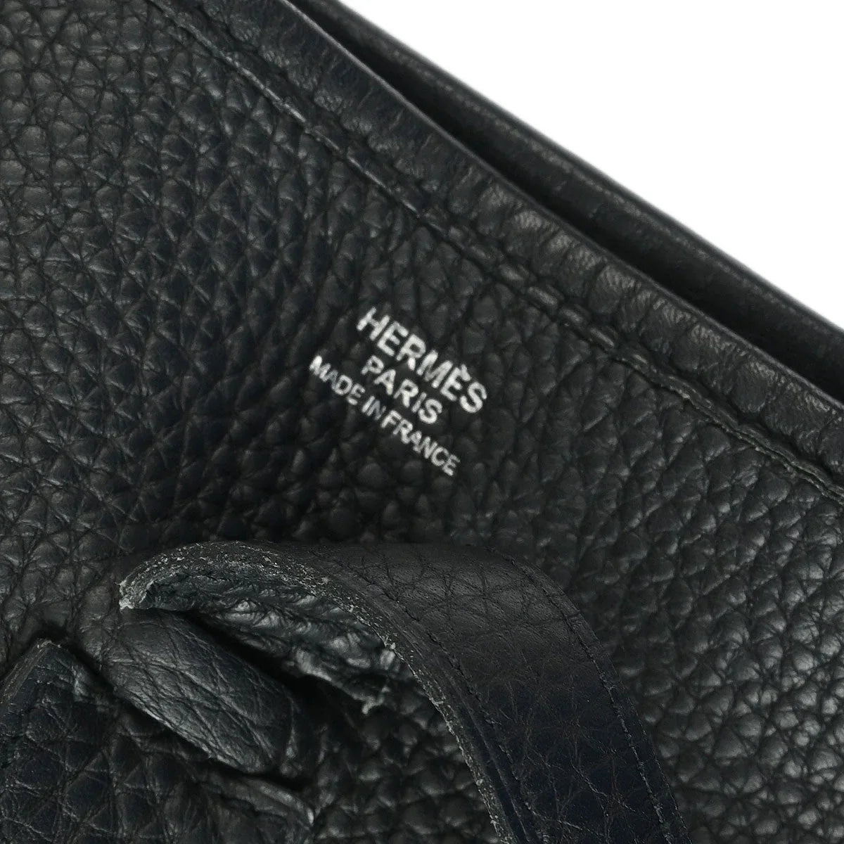 Hermes 2006 Black Taurillon Clemence Evelyne 2 PM Shoulder Bag