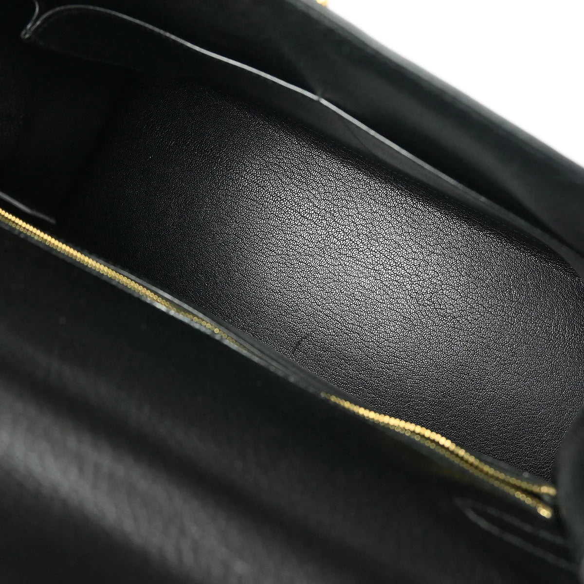 Hermes 1998 Black Ardennes Kelly 32 Sellier Handbag