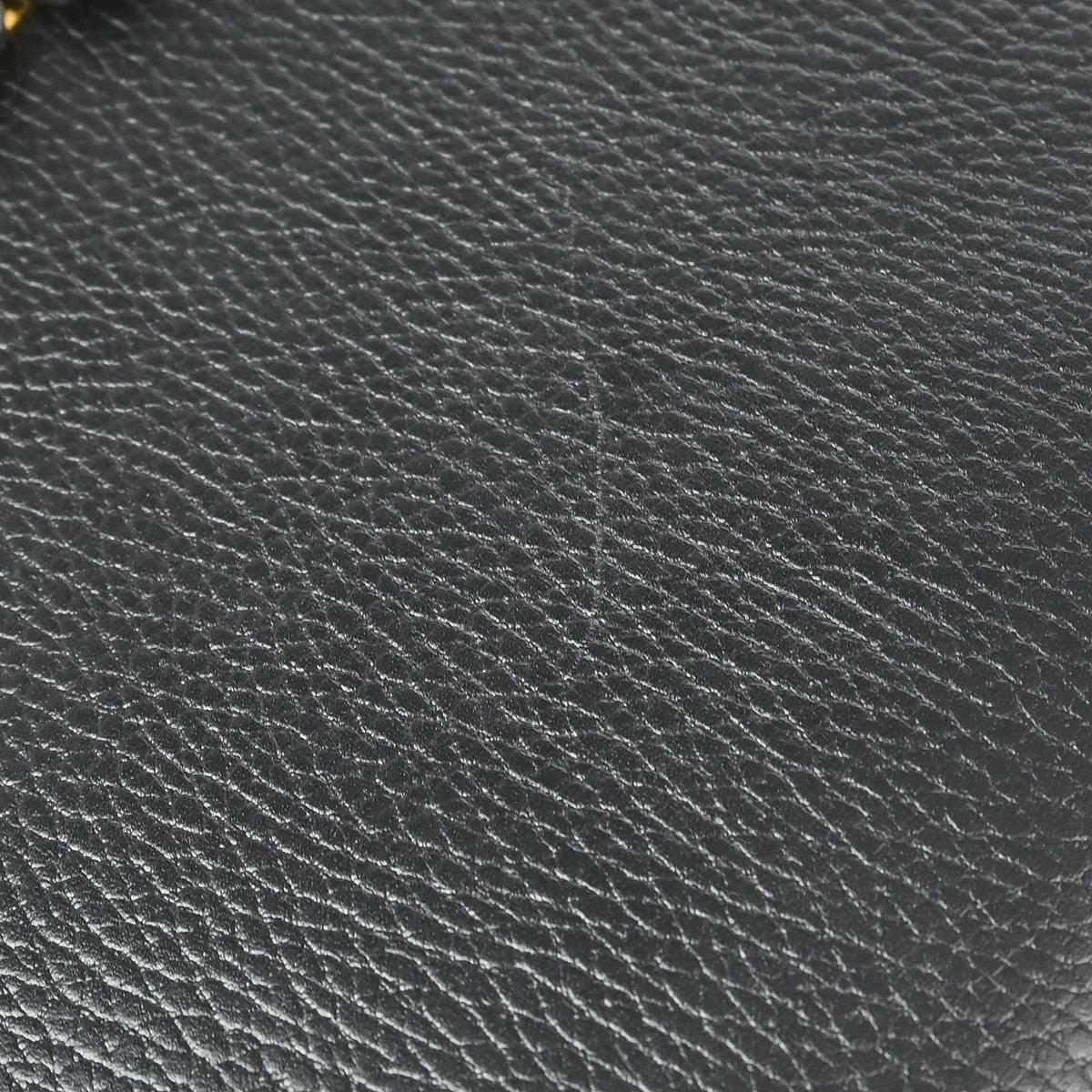 Hermes 1994 Black Ardennes Kelly 28 Sellier 2way Shoulder Handbag