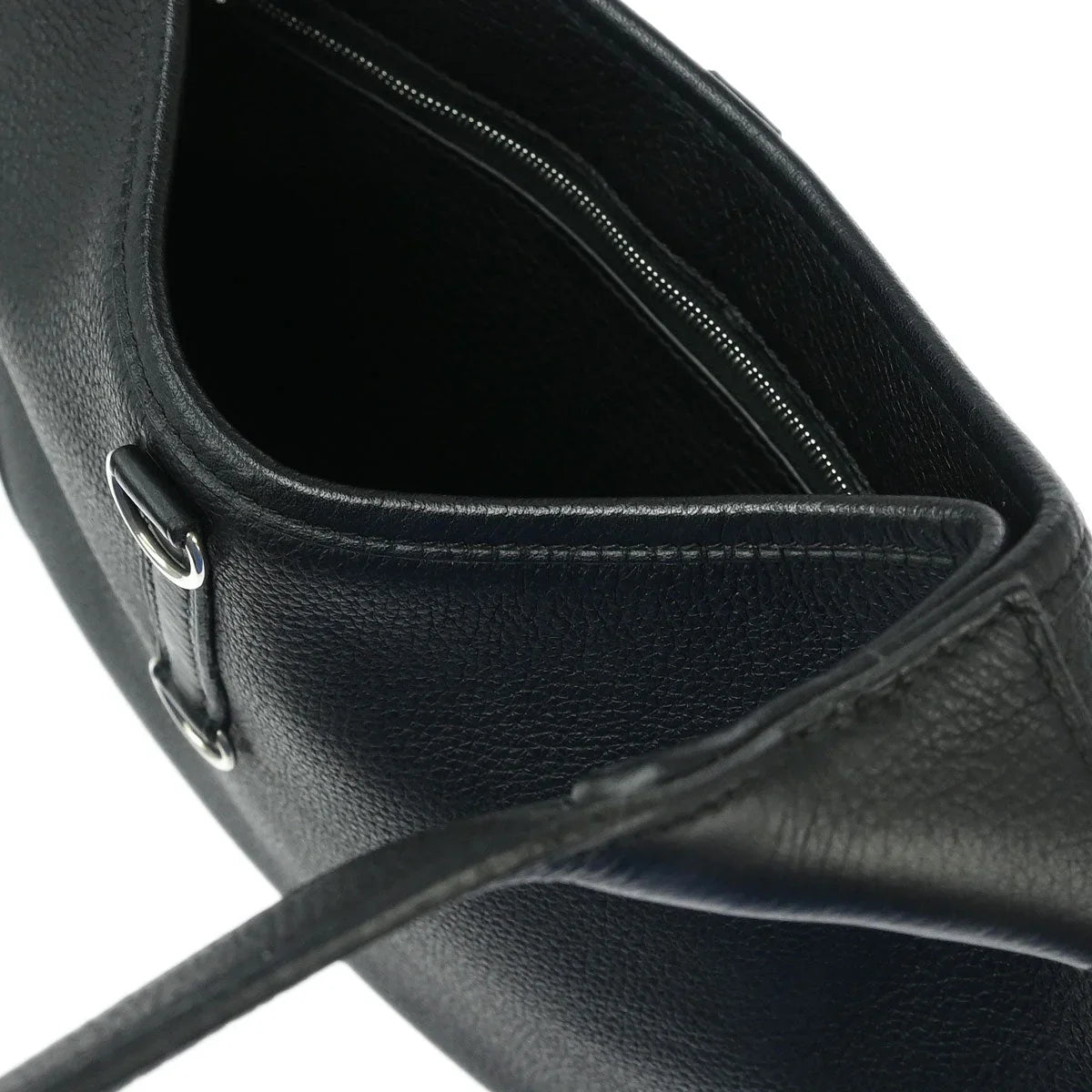 Hermes 2004 Black Taurillon Clemence Trim 31 Shoulder Bag