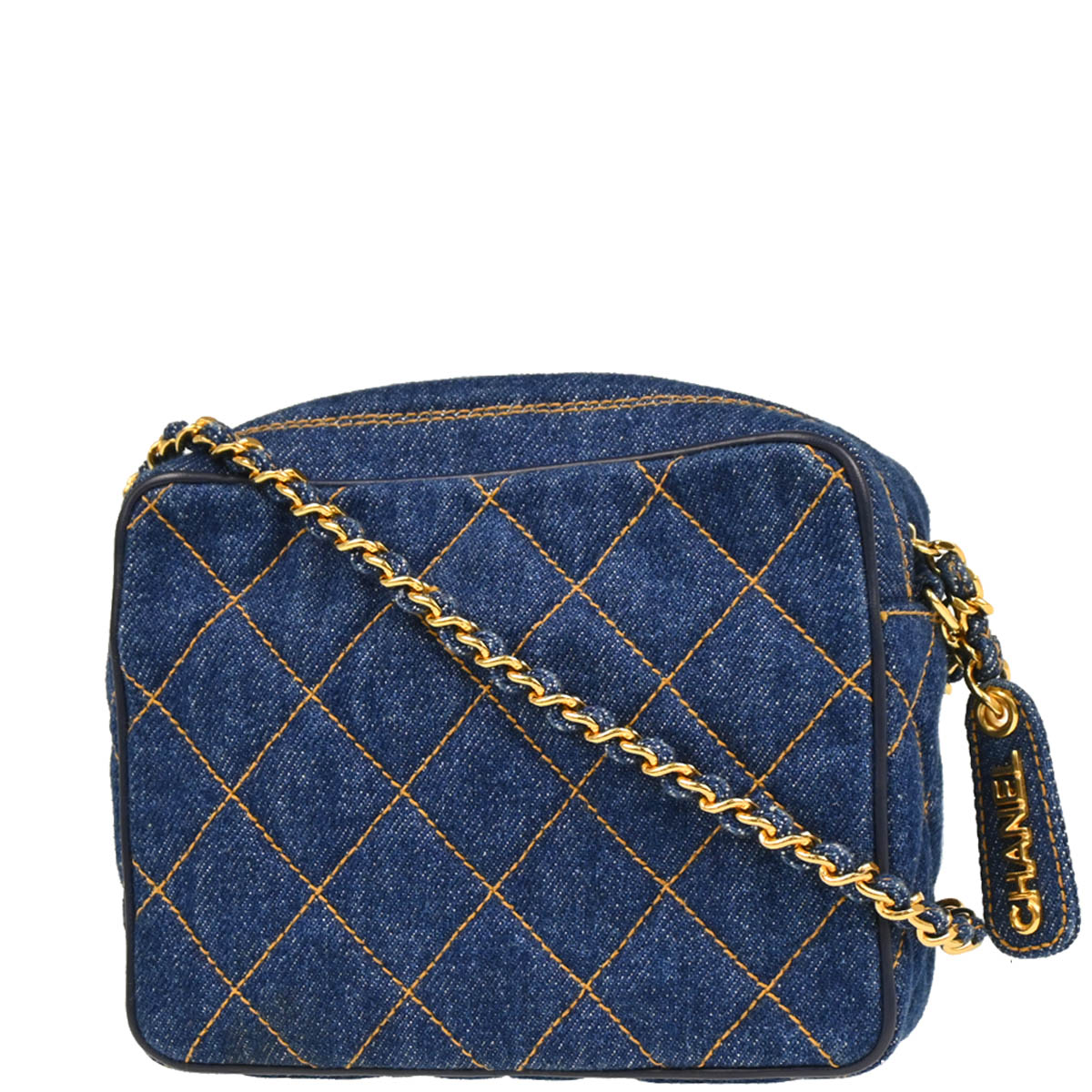Chanel 1996-1997 Indigo Denim Camera Bag Mini Shoulder Bag