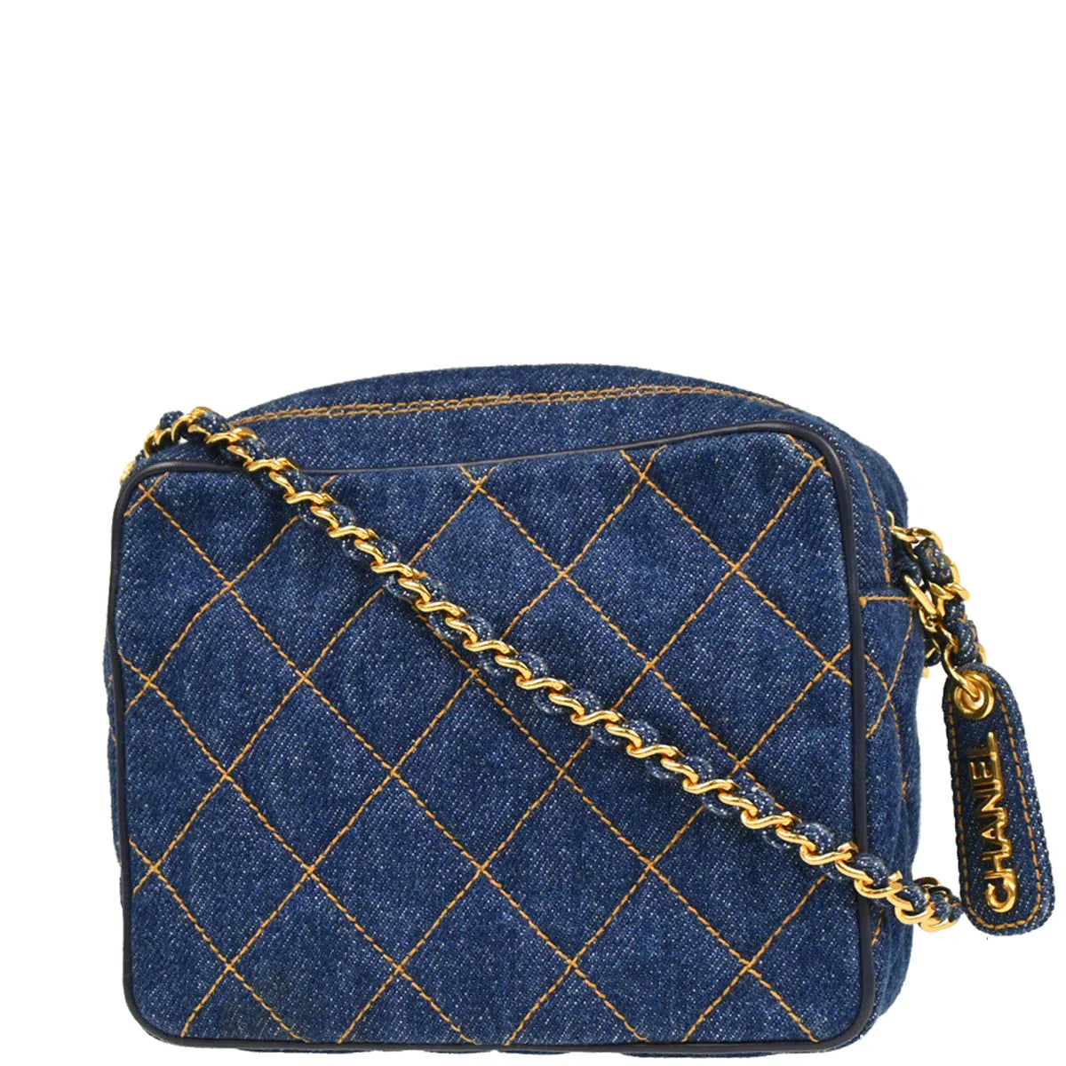 Chanel 1996-1997 Indigo Denim Camera Bag Mini Shoulder Bag