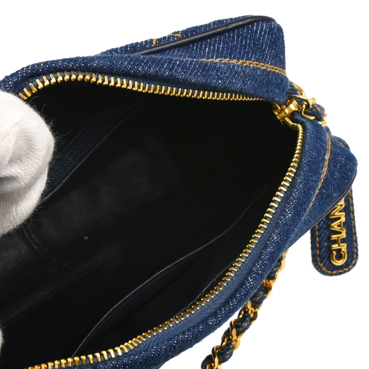 Chanel 1996-1997 Indigo Denim Camera Bag Mini Shoulder Bag