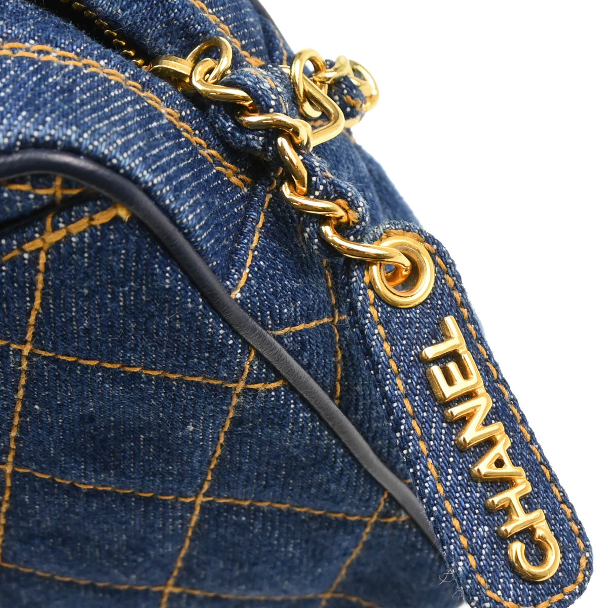 Chanel 1996-1997 Indigo Denim Camera Bag Mini Shoulder Bag
