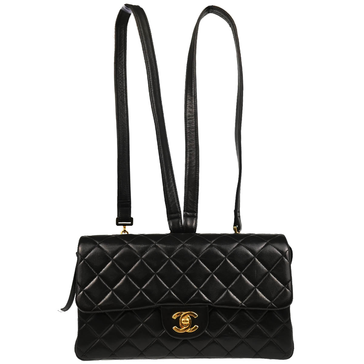 Chanel 1994-1996 Black Lambskin Backpack